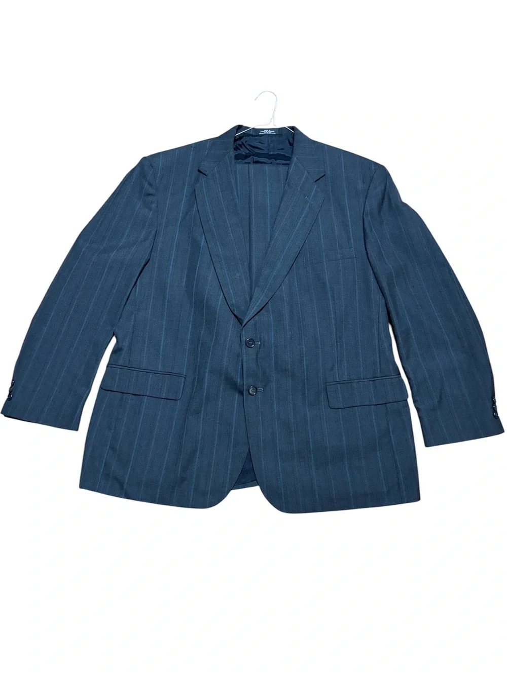 Towncraft Custom Fit Suit | Charcoal Gray Pinstripe | Worsted Wool Blend 50R